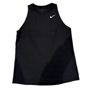 Nike Black Sleeveless Top with White Logo‎